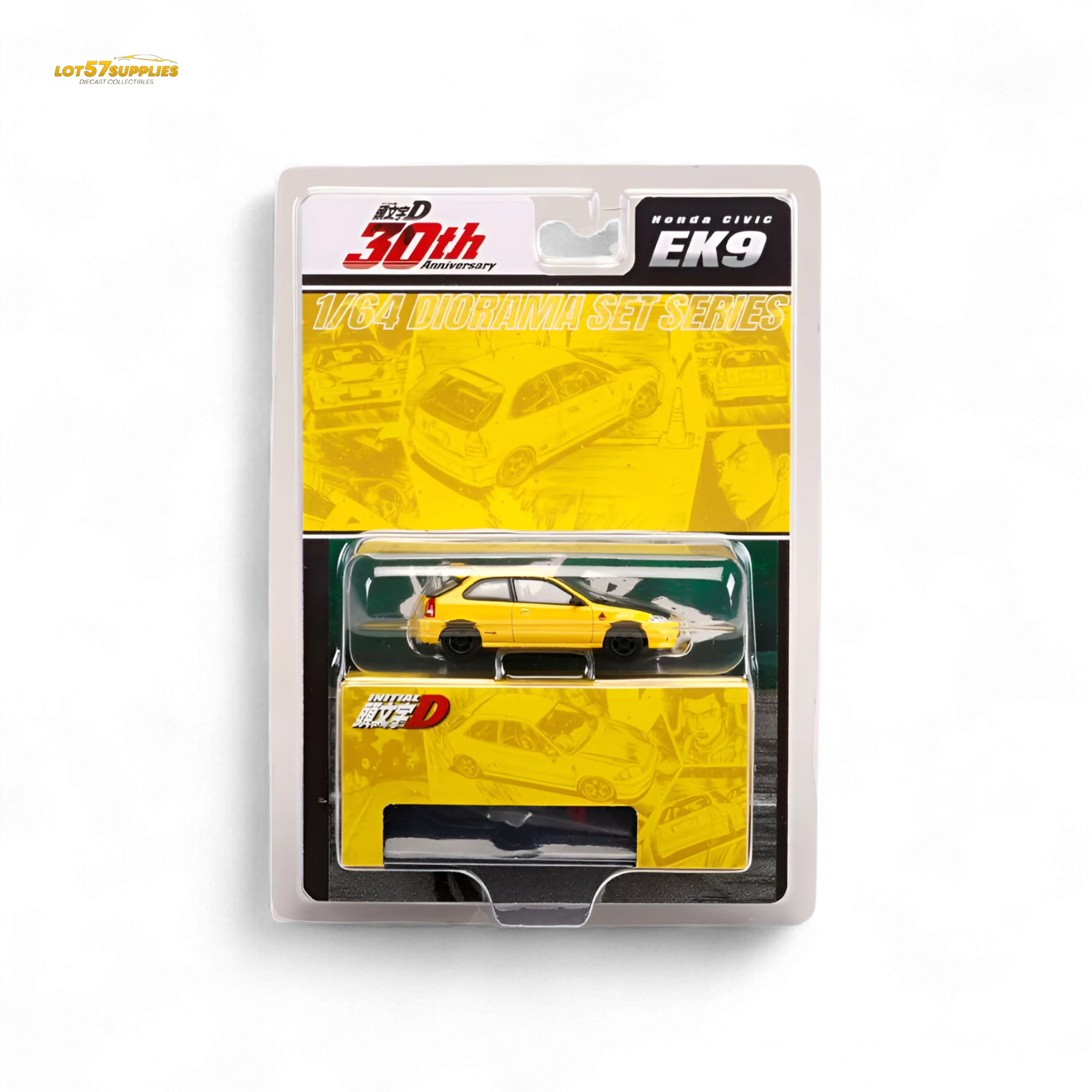 Hobby Japan Honda Civic EK9 Yellow 1:64 - Image 5
