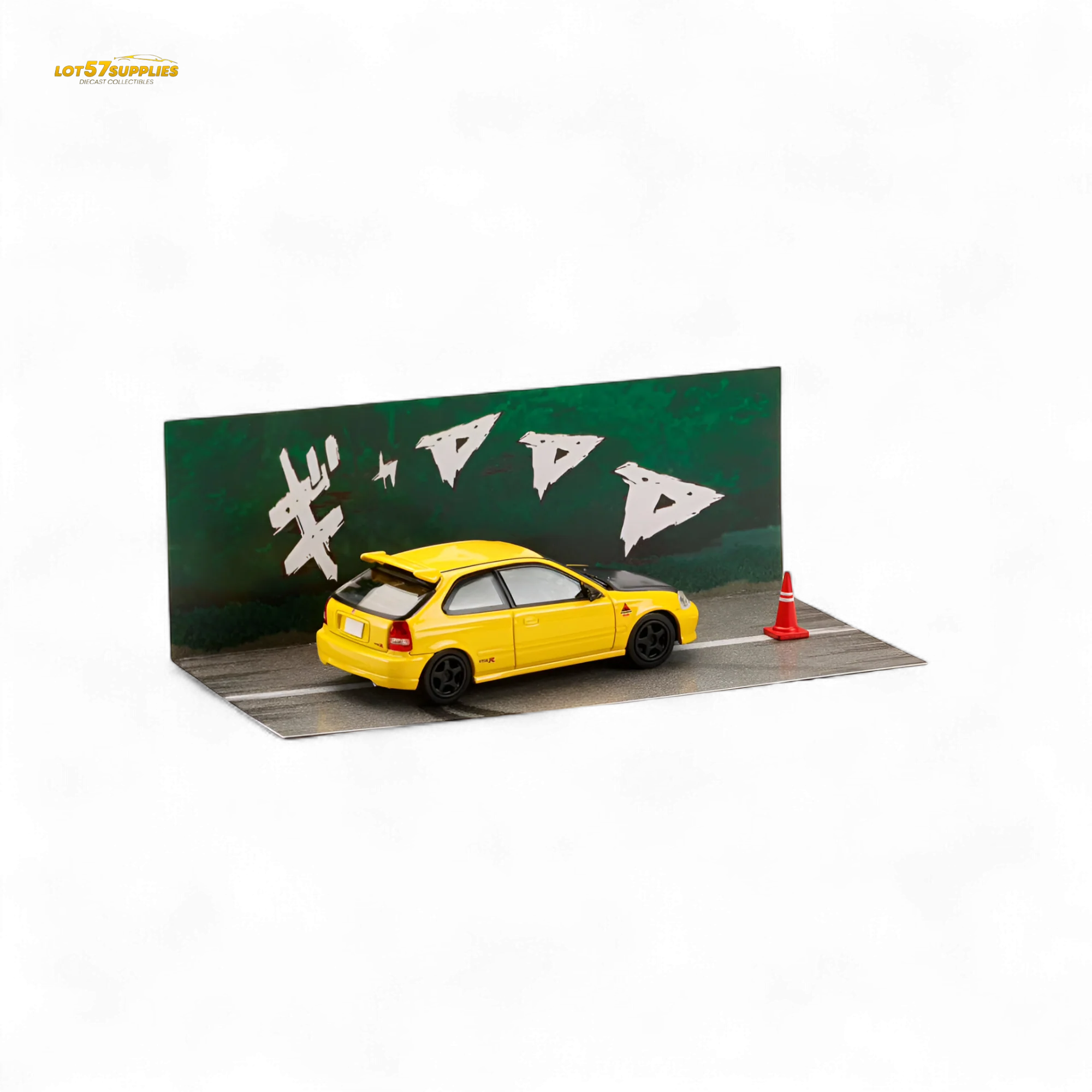 Hobby Japan Honda Civic EK9 Yellow 1:64 - Image 6