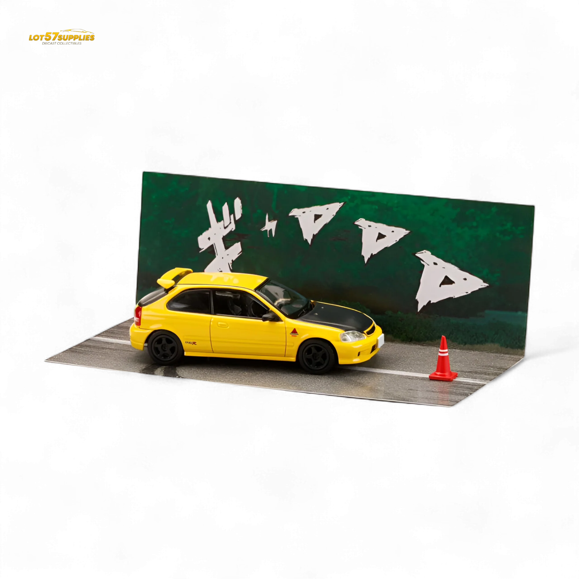Hobby Japan Honda Civic EK9 Yellow 1:64 - Image 7