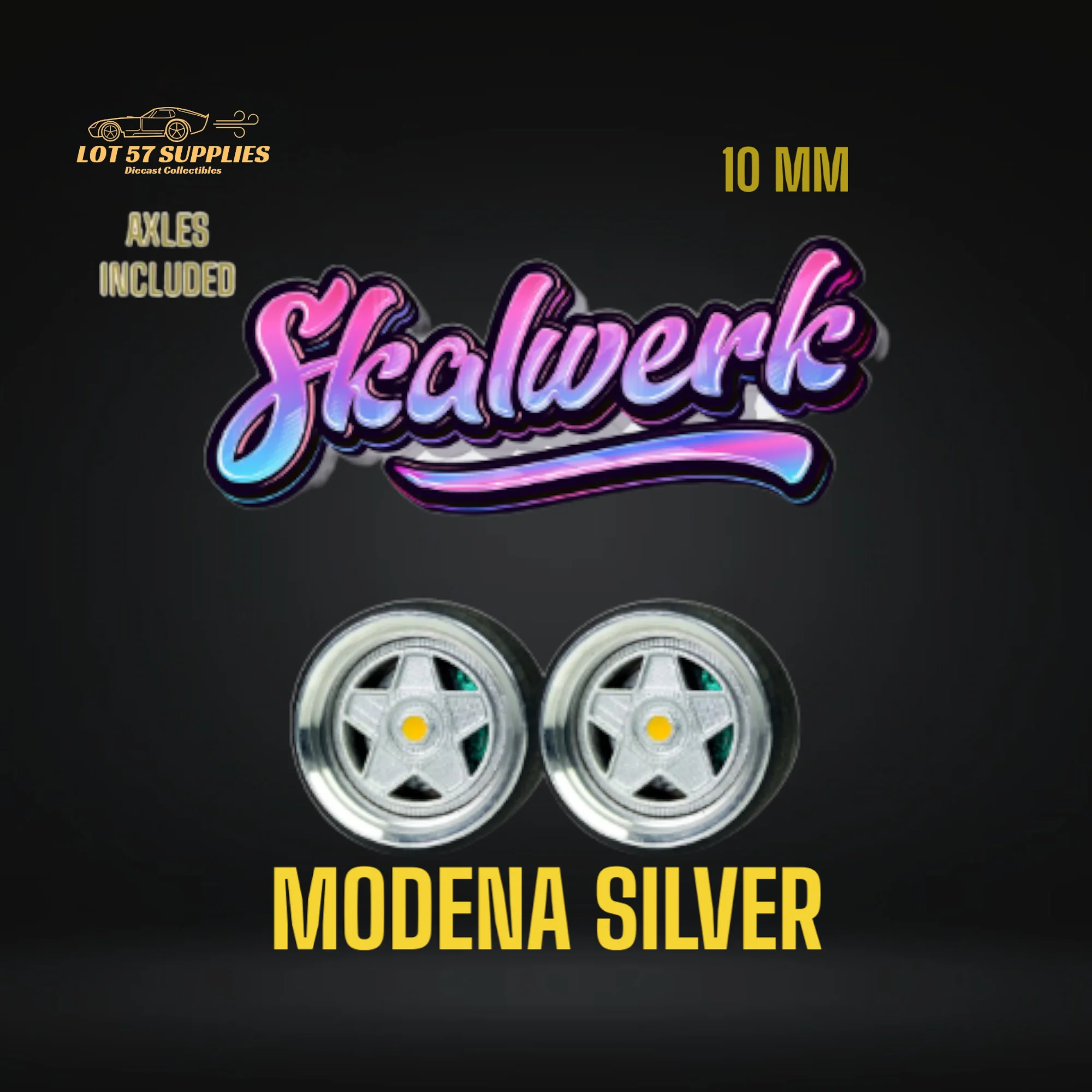 SKALWERK Wheels 1:64 10mm High Quality Wheels With Bearing System Group 3 *AXLES INCLUDED* - Image 10