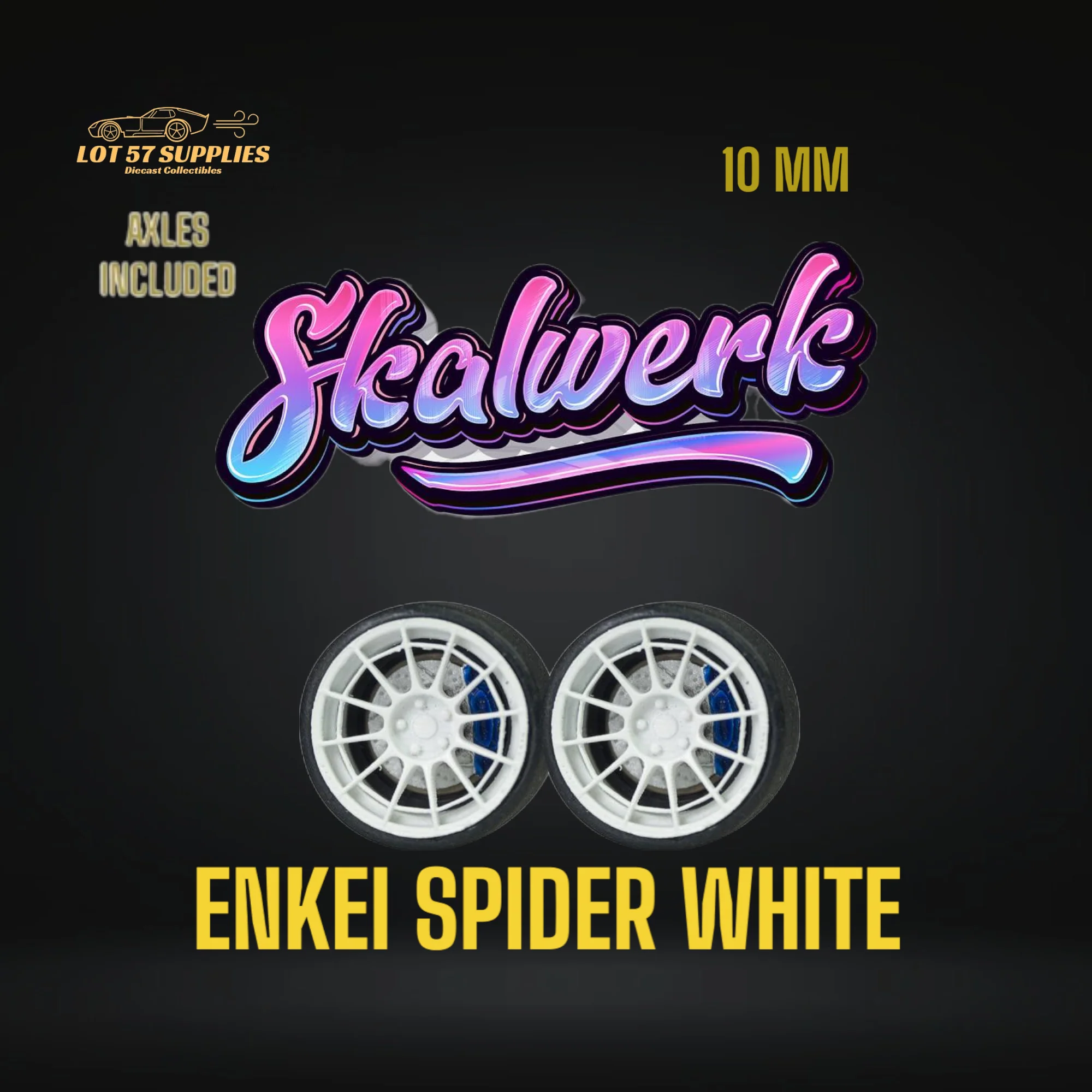 SKALWERK Wheels 1:64 10mm High Quality Wheels With Bearing System Group 3 *AXLES INCLUDED* - Image 6
