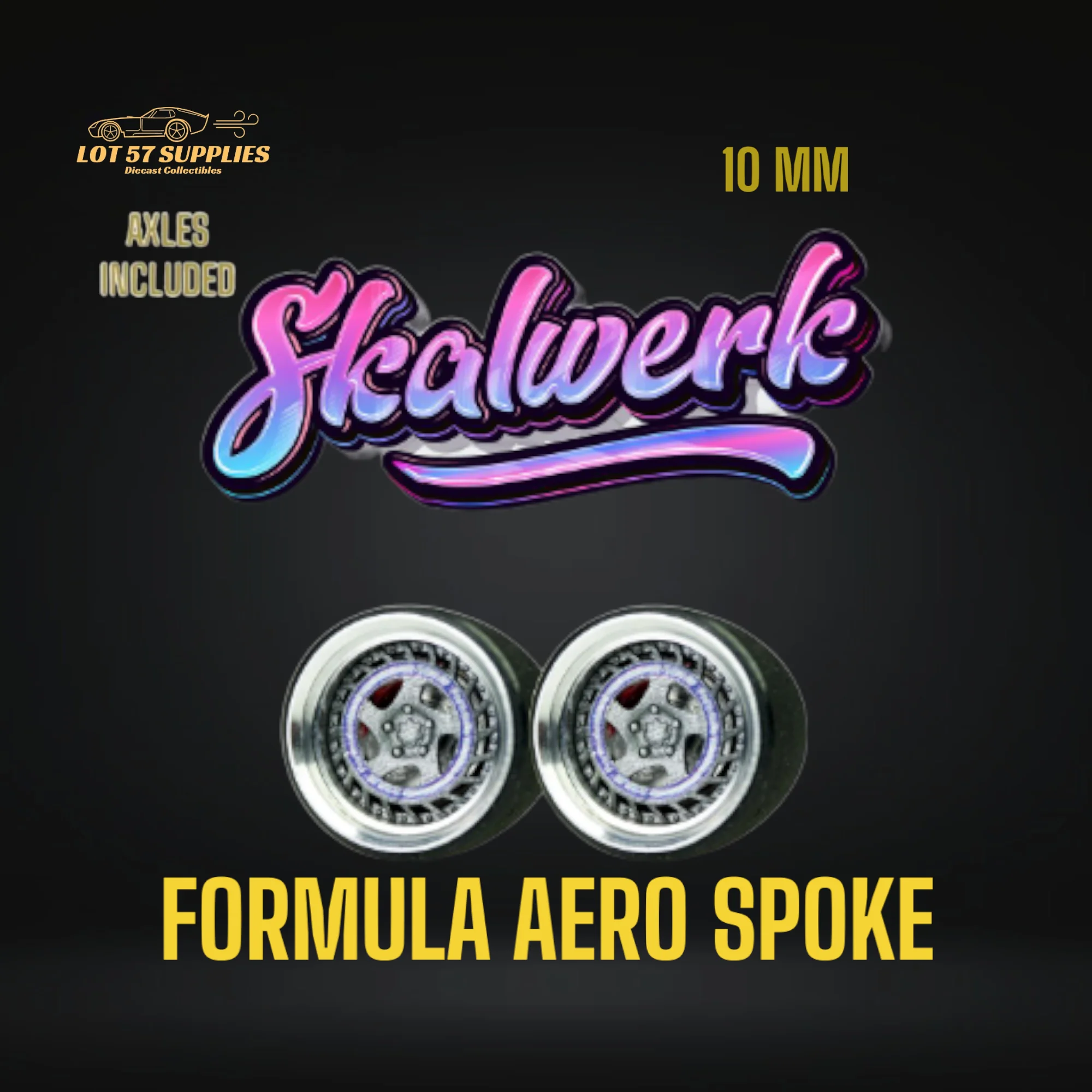 SKALWERK Wheels 1:64 10mm High Quality Wheels With Bearing System Group 3 *AXLES INCLUDED* - Image 7