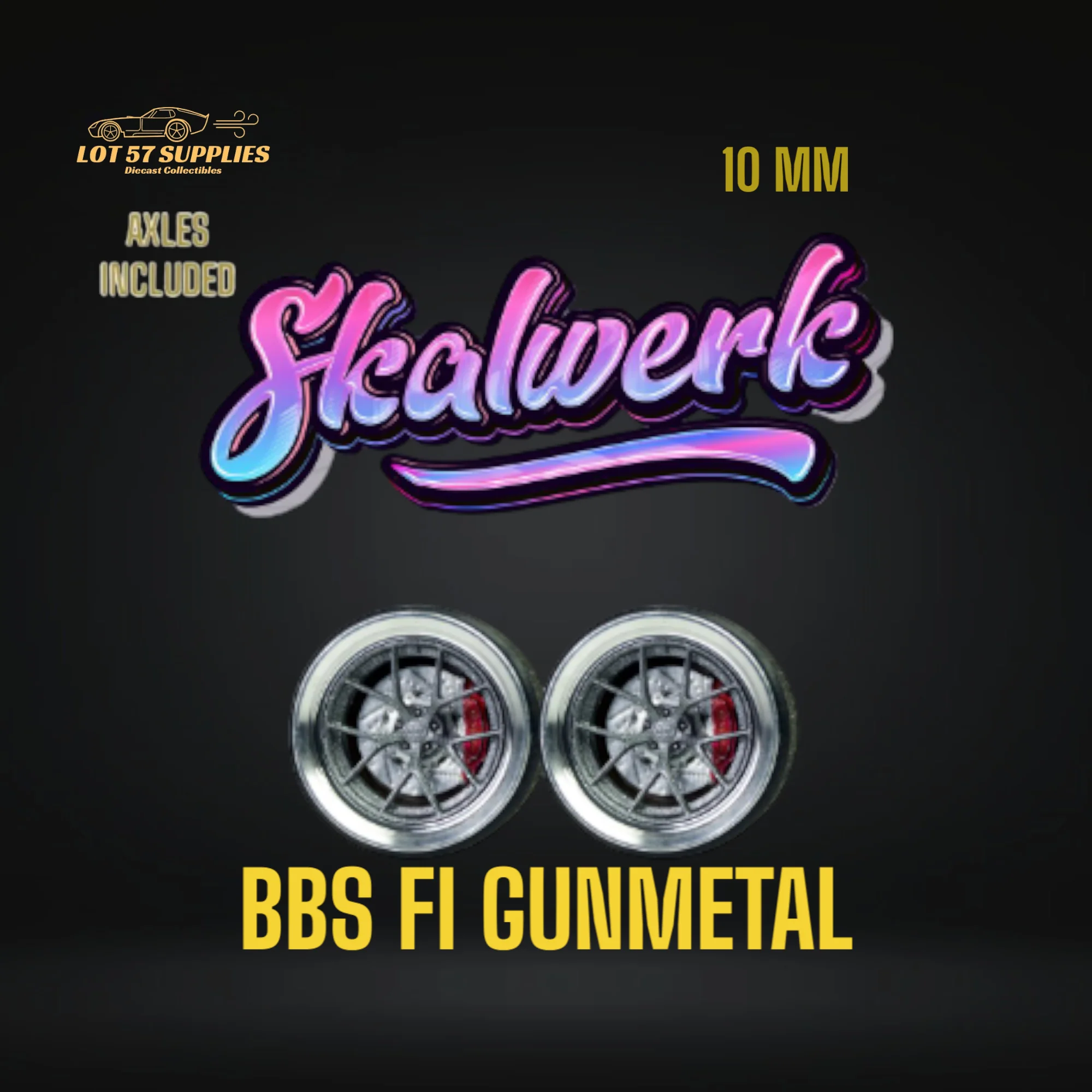 SKALWERK Wheels 1:64 10mm High Quality Wheels With Bearing System Group 3 *AXLES INCLUDED* - Image 9